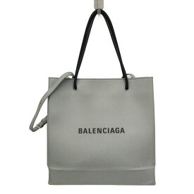 バレンシアガ(Balenciaga) ショッピングバッグ S 568813 レディース,メンズ レザー ショルダーバッグ,トートバッグ ブラック,グレー【中古】
