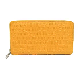 グッチ(Gucci) GGエンボス 625558 メンズ,レディース レザー 長財布（二つ折り） イエロー【中古】