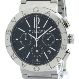ブルガリ (BVLGARI) ブルガリブルガリ クロノグラフ ステンレススチール 自動巻き メンズ 時計 BB42SSSCH (外装仕上げ済み) 【中古】