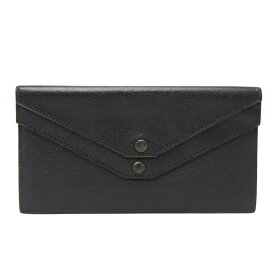 エルメス(Hermes) フラップウォレット メンズ,レディース シェーブル 長財布（二つ折り） ブラック【中古】