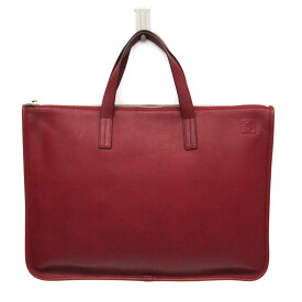 ロエベ(Loewe) ニュートレド メンズ レザー ブリーフケース,ハンドバッグ レッド【中古】