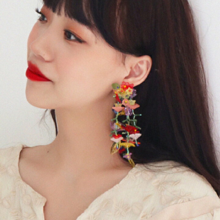 楽天市場】オリジナルデザイン レディースピアス 大ぶり カジュアル 花 