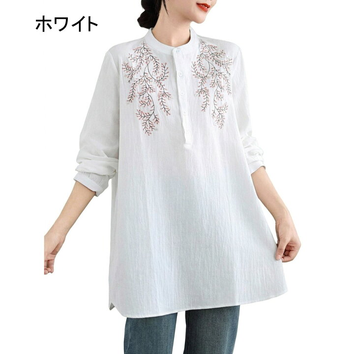 楽天市場】【刺繍チュニック】 チュニック ブラウス レディース 長袖 