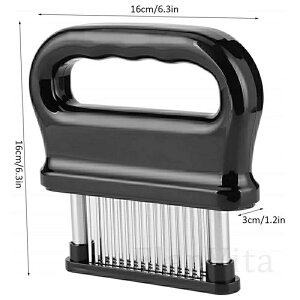 ミートテンダライザー 48刃 肉叩き 肉筋切り器 肉の筋切り器 肉たたき器 洗いやすい ジャガード 調味料が染み込み料理用 肉切り器 ステンレス製 分解して洗浄でき ミートテンダー 筋切り 肉