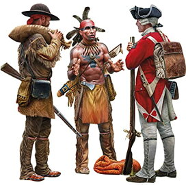 マスターボックス 1/35 インディアン戦争 3体 毛皮貿易 イギリス兵士・先住民・狩猟師 18世紀 No.4 プラモデル MB35222