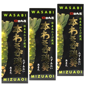 わさび チューブ 水葵 70g 3本セット 田丸屋本店 山葵 静岡名産 無着色 国産 本わさび まとめ買い