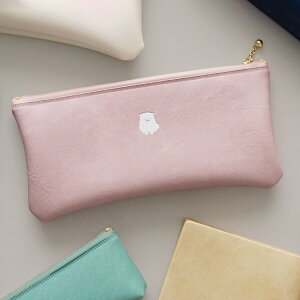 \P2倍+クーポン/POINT ワンポイント フラット ペンケース B|おしゃれ かわいい 高校生 中学生 入学 シンプル 小物入れ 動物 キーウィ ネッシー ハト ポメラニアン クジラ ペンギン キツネ