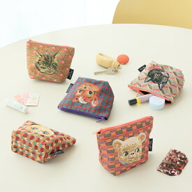 【ポイント10倍!＋クーポン】ナタリーレテ ポーチ｜Nathalie Lete Pouch 小物入れ ケース メイクポーチ 普段使い グッズ 猫 リス パンダ 熊 犬 収納 おしゃれ 可愛い カラフル