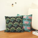 ＼ポイント2倍＋クーポン／松尾ミユキ クッションカバー（植物柄）｜Cushion cover 45×45cm インテリア おしゃれ かわいい 植物 クッション カバー ボタニカル フラワー 花 菜の花 ダリア 撫子 ミモザ アート