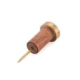 ＼P2倍＋クーポン／BRASS＆WOODウォールピン（1個）｜真鍮 ブラス DIY アンティーク風 シンプル ディスプレイ 什器 撮影 Horn Please インテリア 真鍮雑貨 パーツ 壁面パーツ ピンフック 木製 ウッド