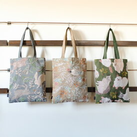 ＼P2倍＋クーポン／松尾ミユキ レクタングルトートバッグ（ねこ/うさぎ/とり）｜バッグ 買い物 ショッピングバッグ ゴブラン織り 動物 A4【普段使い グッズ 猫 鳥 ウサギ】