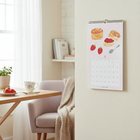 MATOKA マトカ 2026年 壁掛けカレンダー リングタイプ（日曜始まり）『CHEVALET｜シュヴァレ（いわしまあゆ）』スイーツ 植物 食べ物