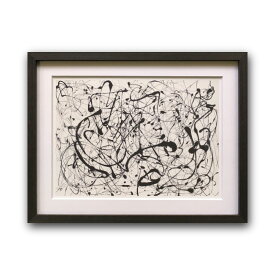 【Raffinart】 アートフレーム ジャクソン・ポロック「Number 14」［380mm × 305mm］｜Jackson Pollock アートポスター フレームセット 絵画 額縁 額装込【受注生産品】【発送までに 約7-10営業日】【「Raffinart」以外の商品と同送不可】