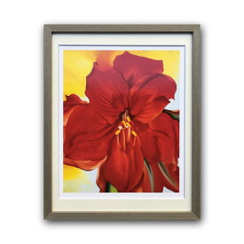 【Raffinart】ジョージア・オキーフ「RED AMARYLLIS,1937」［305mm × 380mm］｜Georgia OKeeffe アートポスター フレームセット【受注生産品】【発送までに 約7-10営業日】【「Raffinart」以外の商品と同送不可】