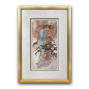 �yRaffinart�z�A���t�H���X�E�~���V���uWinter�v�m305mm × 445mm�n�bAlphonse Mucha �A�[�g�|�X�^�[ �t���[���Z�b�g �C���e���A �t���[���t���y�󒍐��Y�i�z�y�����܂ł� ��9-12�c�Ɠ��z�y�uRaffinart�v��