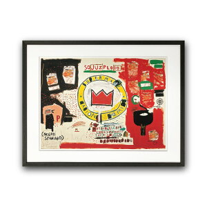 �yRaffinart�z�W�������~�V�F���E�o�X�L�A�uUntitled (Crown) 1988�v�m645mm × 505mm�n�bJean-Michel Basquiat �A�[�g�|�X�^�[ �t���[���Z�b�g �G�� �z�� �z�����y�󒍐��Y�i�z�y�����܂ł� ��7-10�c�Ɠ��z�y