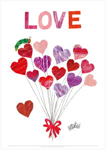 �_P2�{�{�N�[�|���^ERIC CARLE �G���b�N�E�J�[�� B4�T�C�Y�E�|�X�^�[�wHeart Balloon/ �͂�؂������ނ��x�b�C���e���A