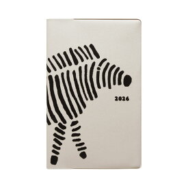 ＼P2倍＋クーポン／手帳 2026 マトカ 2026年1月始まり ダイアリー スケジュール帳｜新書判 コンパクトマンスリー（月間ブロック）『シマウマ｜SHIMAUMA』 馬 干支 午年 アニマル