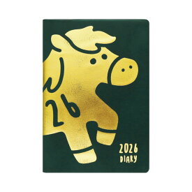 ＼P2倍＋クーポン／手帳 2026 マトカ 2026年1月始まり ダイアリー スケジュール帳｜B6サイズ マンスリー・スタンダード（月間ブロック）『ヒヒーン｜NEIGH』 干支 午年 ウマ 馬