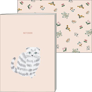 \P2倍+クーポン/松尾ミユキ ノート|NOTEBOOK おしゃれ かわいい 動物 猫 ネコ フラワー シンプル 大人 上品 勉強 メモ A5 A罫 日本製|MATOKA マトカ
