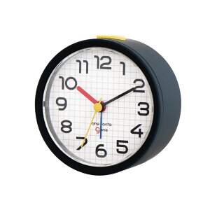 \P2倍+クーポン/Bayer Sans アラームクロック(RO)|置き時計 インテリア デザイン おしゃれ バウハウス フォント 時計 目覚まし時計 アラーム スヌーズ ヘルベルト バイヤー BAUHAUS