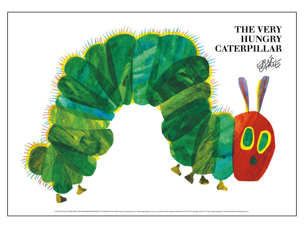 ERIC CARLE エリック・カール B4サイズ・ポスター『The Very Hungry Caterpillar   はらぺこあおむし』｜インテリア