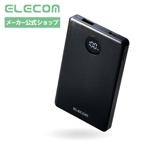 エレコム 半固体電池 モバイルバッテリー 5000mAh 薄型 軽量 22.5W PSE適合 半固体リチウム iPhone Android Switch 対応 LED残量1％表示 ブラック ELECOM DE-C85-5000BK