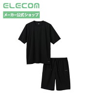 エレコム リカバリーウェア 一般医療機器 上下セット (半袖トップス ハーフパンツ) 男女兼用 エクリア XL…