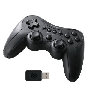 �G���R�� �Q�[���p�b�h �����E�L�� XInput DirectInput PS�n�z�u �[�d�� 13�{�^�� �u���b�N JC-GP40SBK