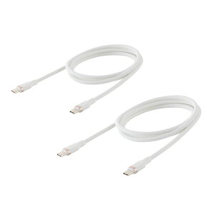 �G���R�� �^�C�vC to �^�C�vC�P�[�u�� �V���R�� 2�{���� �ő�100W 1.0m �z���C�g ELECOM MPA-CCECSS10WW