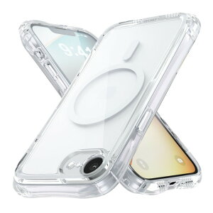 �G���R�� iPhone 17e/16e �P�[�X �J�o�[ ZEROSHOCK �ϏՌ� �Ռ��z�� Magsafe�Ή� 4�p�o���p�[ �O���b�v���̂���J�[�u���C�� �J���������Y�ی�݌v ���C�����X�[�d�Ή� �N���A PMWA26SZELKMCR