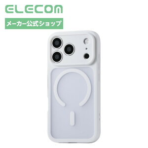 �G���R�� iPhone18 Pro �p �P�[�X �n�C�u���b�h �ϏՌ� MAGKEEP ���C�����X�[�d�Ή� �Ռ��z�� �}�b�g �����Y�ی� ���h�~ �X�}�z�P�[�X �z���C�g ELECOM PM-A26CMAG2KCWH