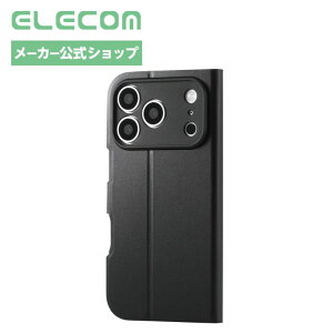 �G���R�� iPhone18 Pro �p �蒠�^�P�[�X �ϏՌ� �Ռ��z�� �X�^���h�t�� ���^ �y�� ���Εt �J�[�h���[ �����Y�ی� ���h�~ �X�}�z�P�[�X �u���b�N ELECOM PM-A26CPLFUKBK