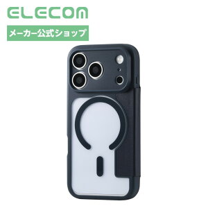 �G���R�� iPhone18 Pro �p �蒠�^�P�[�X �n�C�u���b�h �ϏՌ� MAGKEEP ���C�����X�[�d�Ή� �Ռ��z�� �J�[�h���[ �����Y�ی� ���h�~ �X�}�z�P�[�X �l�C�r�[ ELECOM PM-A26CPLYPKMNV