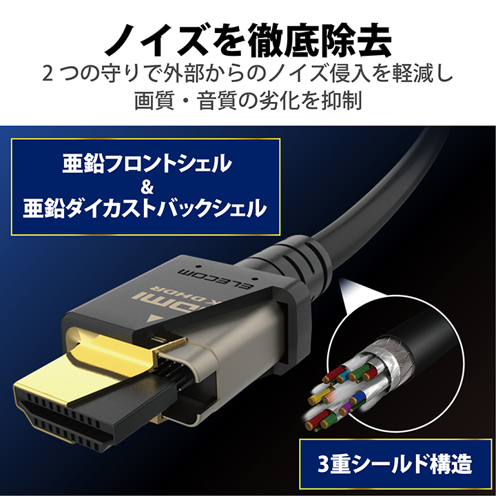 楽天市場】エレコム HDMIケーブル PS5 対応 イーサネット対応 ウルトラ