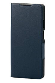 エレコム moto g24 用 ソフトレザーケース 薄型 磁石付 ケース カバー 手帳型 UltraSlim ネイビー PM-R241PLFUNV