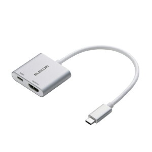 �G���R�� Type-C �f���ϊ� �A�_�v�^USB Type-C - HDMI �ϊ��A�_�v�^�[ 100W���d �V���o�[ ELECOM ECAD-CHDMI100SV