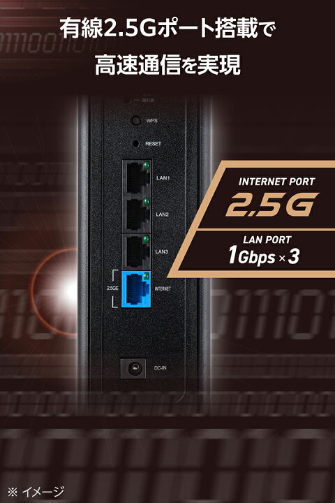 楽天市場】エレコム Wi-Fi 7 5764+688Mbps セキュリティ搭載2.5G 