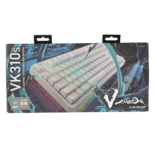 楽天市場】エレコム Vcustom ゲーミングキーボード VK310S 銀軸 