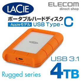 ラシー LaCie 耐衝撃HDD ハードディスク Rugged USB-C対応 USB3.1Gen1対応 オレンジ 4TB 2EUAPA