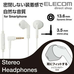 �G���R�� �X�e���I�w�b�h�z�� FAST MUSIC �}�C�N�t�C���z�� �Z�~�I�[�v���^ ��3.5 �z���C�g ELECOM EHP-F10IMAWH