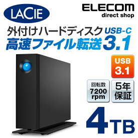 ラシー LaCie d2 Professional USB3.1 Gen2 Type-C 3.5インチ HDD 外付けハードデイスク ラシー 4TB ブラック STHA4000800