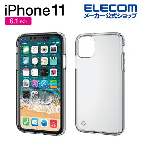 エレコム iPhone 11 用 ハイブリッドケース ケース カバー iphone6.1 iPhone11 アイフォン 11 iPhone2019 6.1インチ 6.1 スマホケース シンプル 衝撃 バンパー 透明 クリア PM-A19CHVCCR