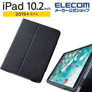 GR iPad 9(2021Nf)iPad 10.2 2019Nf 2020Nf p \tgU[ P[X 2AO 2019N f tbvP[X Jo[ ACpbh 2AO y ubN ELECOM TB-A19RPLFBK