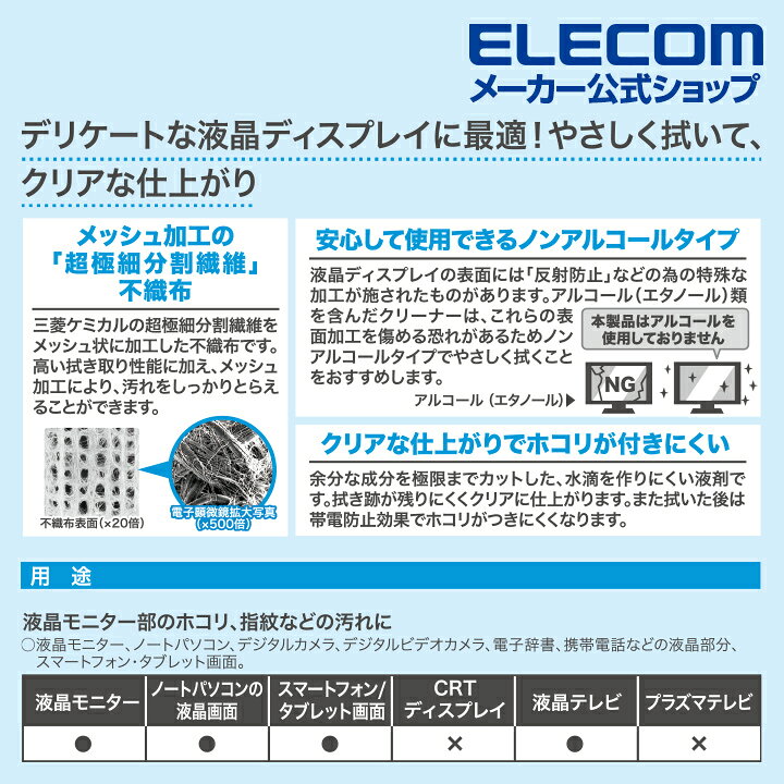 楽天市場】エレコム 液晶用 ウェットクリーニングティッシュ ウェット クリーニング ボトル 50枚 WC-DP50N4 : エレコムダイレクトショップ 楽天市場】エレコム 液晶用 ウェットクリーニングティッシュ ウェット クリーニング ボトル 50枚 WC-DP50N4 : エレコムダイレクトショップ
