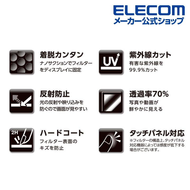 エレコム 12.5 インチワイド 吸着式 のぞき見 防止フィルター 液晶 保護 フィルター ノートPC ノート 覗き見防止 ナノサクション  EF-PFNS125W | エレコムダイレクトショップ