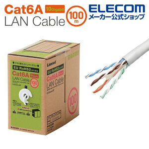 GR Cat6AΉ LANP[u PoEΉ P[u C^[lbgP[u P[u LANP[u  EU RoHSwߏ RlN^ P bNX 100m zCg ELECOM LD-GPAL/WH100RS