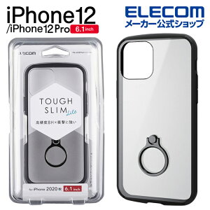 GR iPhone 12 / iPhone 12 Pro p nCubh P[X TOUGH SLIM t[J[ Ot nCubh P[X Jo[ TOUGH SLIM LITE ^tXCg X}zO ubN ELECOM PM-A20BTSLFCRBK