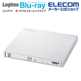 ロジテック Blu-rayディスクドライブ Type-C対応 USB3.0ネイティブ ポータブル ブルーレイ ディスク USB3.0 スリム 書き込みソフト付 UHDBD対応 Type-Cケーブル付 windows11対応 ホワイト LBD-PWA6U3CLWH
