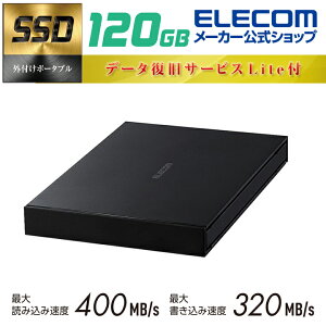 GR OtSSD |[^u 120GB f[^T[rXLitet Ot USB3.2(Gen1)Ή ubN ESD-EJRV[Y Windows11 Ή ELECOM ESD-EJ0120GBKR